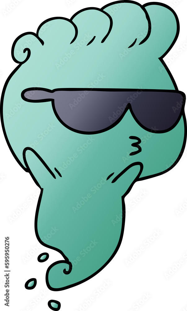 freehand drawn gradient cartoon of kawaii scary ghost freehand drawn gradient cartoon of kawaii scary ghost