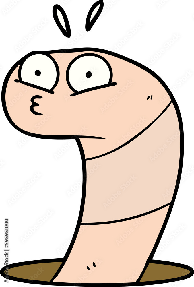 cartoon surprised worm cartoon surprised worm