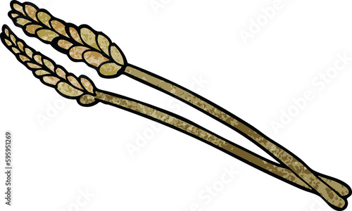 cartoon doodle wheat