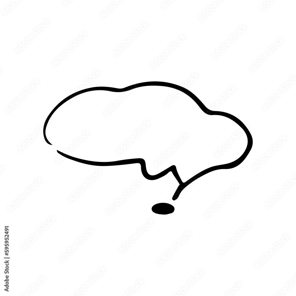 hand drawn speech bubbles set on transparent background. PNG hand drawn speech bubbles set on transparent background. PNG