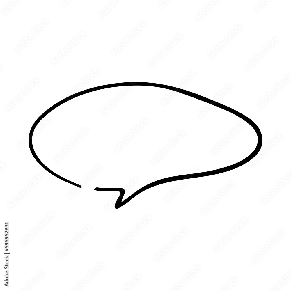 hand drawn speech bubbles set on transparent background. PNG hand drawn speech bubbles set on transparent background. PNG