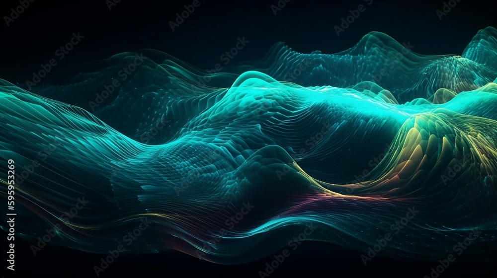 Abstract wave, generative AI