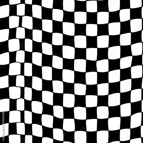 Vector Optical Illusion Black and White Seamless Pattern. Mesmerizing vector optical illusions with black and white seamless patterns.