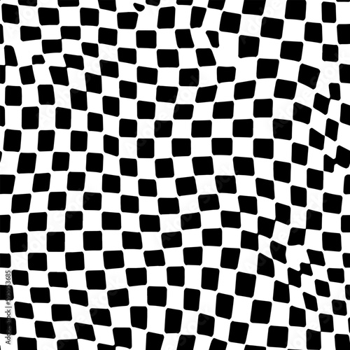 Vector Optical Illusion Black and White Seamless Pattern. Mesmerizing vector optical illusions with black and white seamless patterns.