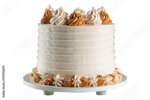 cake with cream frosting. png transparent background