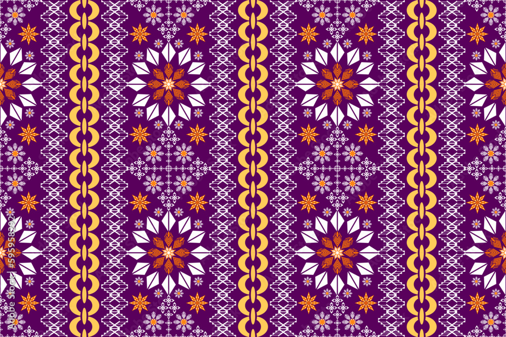 Geometric ethnic oriental traditional art pattern.Figure tribal embroidery style.Design for ethnic background,wallpaper,clothing,wrapping,fabric,element,sarong,vector illustration
