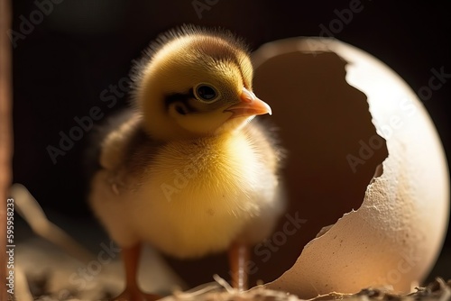 Chick coming out of the egg...