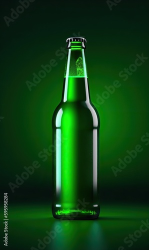 Green drink mock up, generative ai