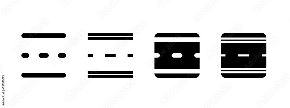 Lane path way road line icon illustration Lane path way road line icon illustration