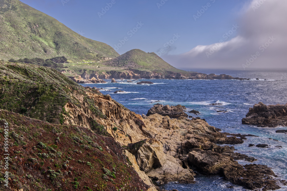 California Coastline As Seen from Big Sur During the Day