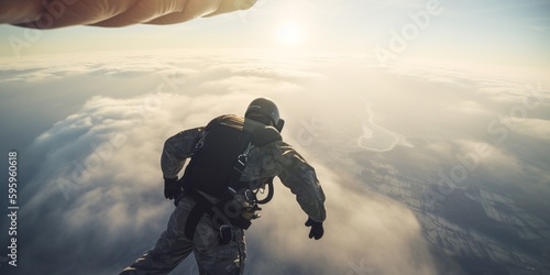 Fototapete Parachuting