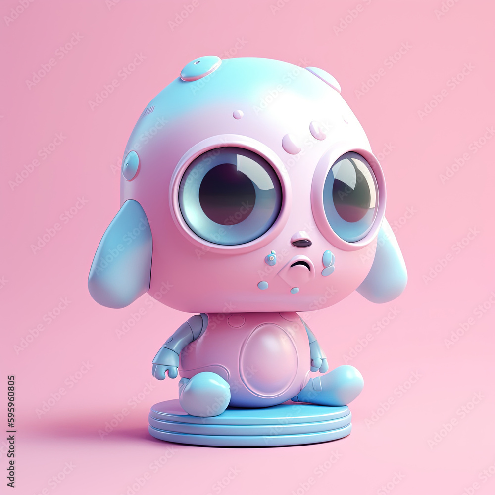 3d creatures illustration. Generative AI. 3d creatures illustration. Generative AI.