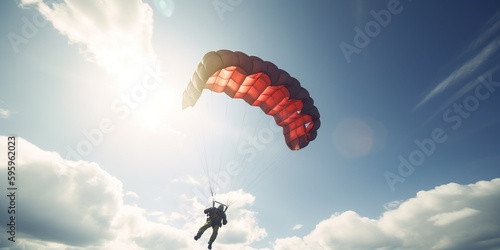 Canvas-taulu Parachuting