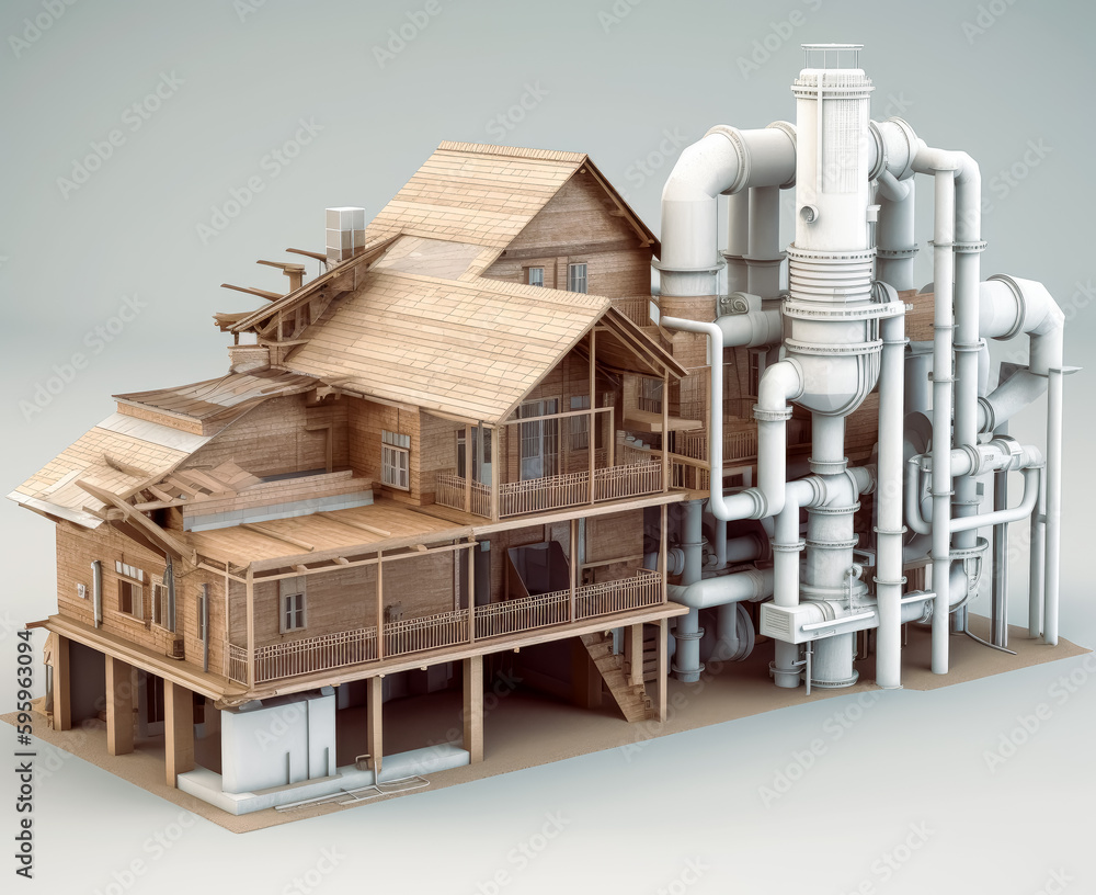 Building blueprint design and floor plans. Generative Ai. Stock ...