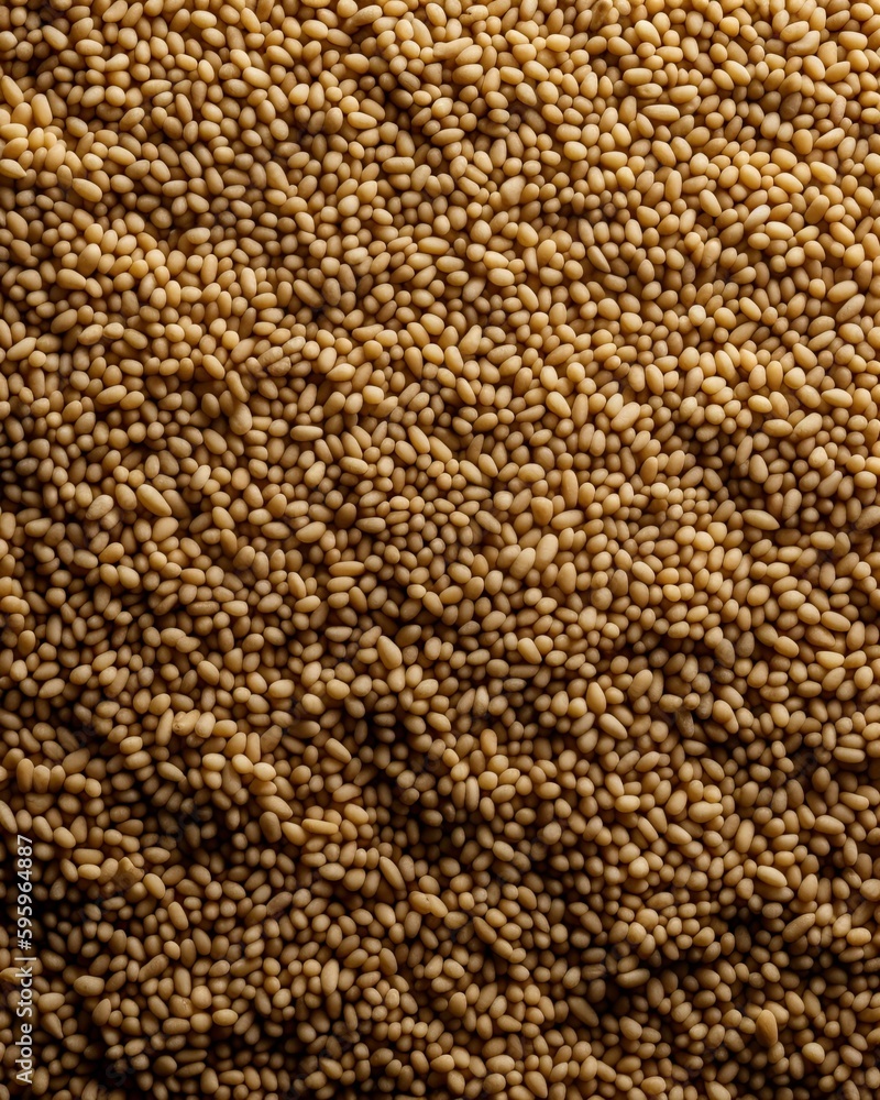 Top down view of fresh sesame seeds. AI Generative Art. Top down view of fresh sesame seeds. AI Generative Art.