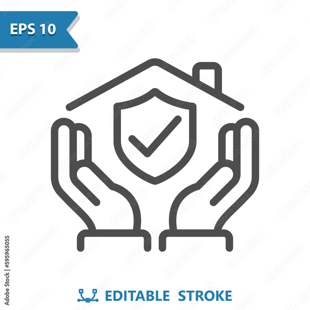 House, Hands Icon. Home, Real Estate, Security, Insurance, Shield, Realtor House, Hands Icon. Home, Real Estate, Security, Insurance, Shield, Realtor