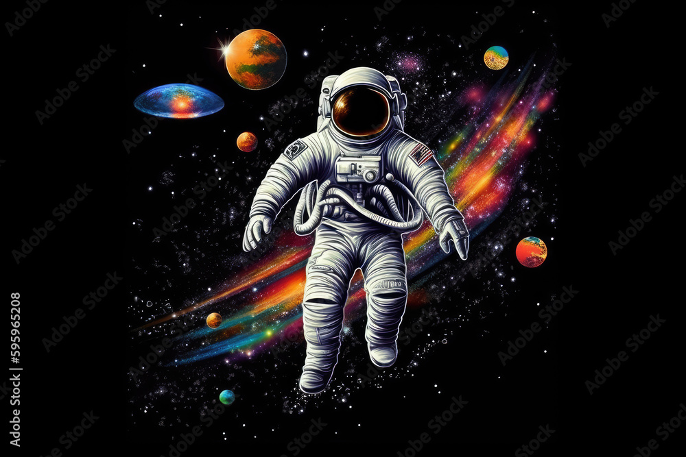 Astronaut abstruct art