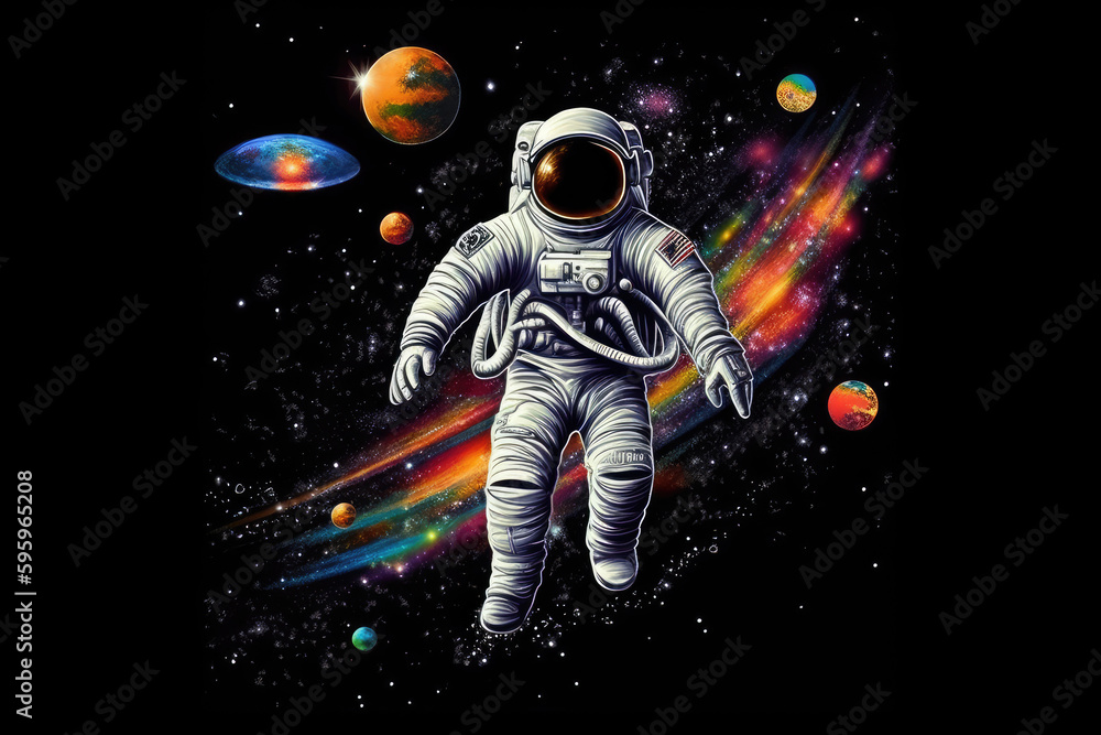 Fototapeta premium Astronaut abstruct art