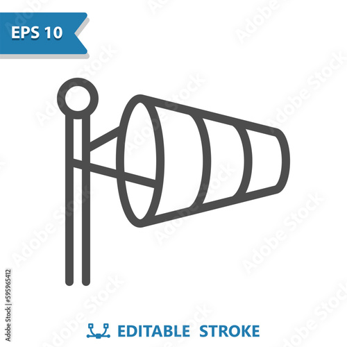 Windsock Icon. Wind Sock, Wind Cone, Windy, Weather