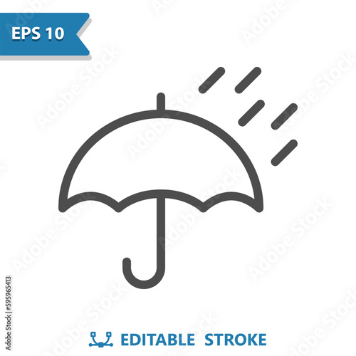 Umbrella, Rain Icon. Raining, Weather, Raindrop, Droplet