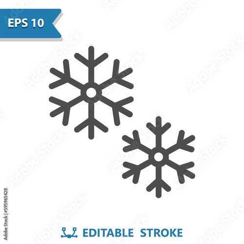 Snowflake Icon - Snow  Winter  Weather  Snowing
