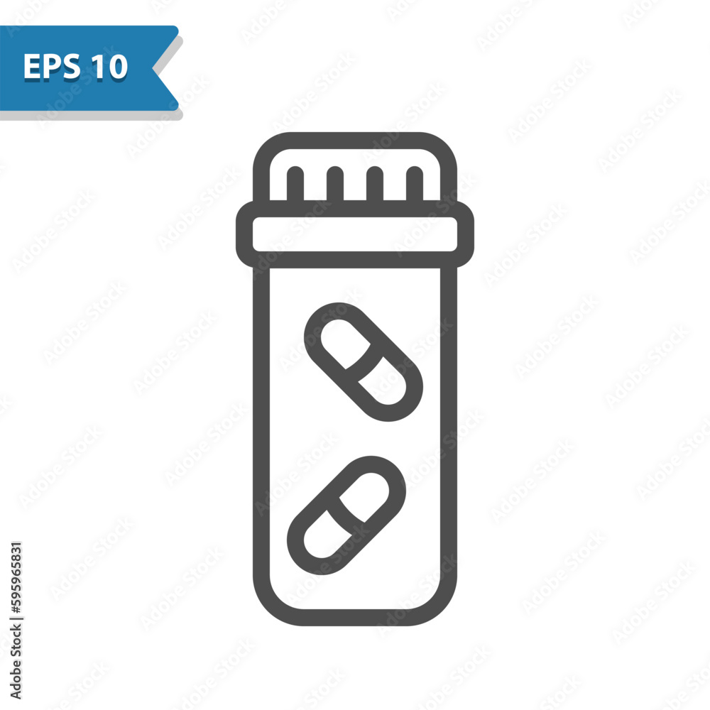 Pill Bottle Icon. Pills, Medication, Drugs Pill Bottle Icon. Pills, Medication, Drugs