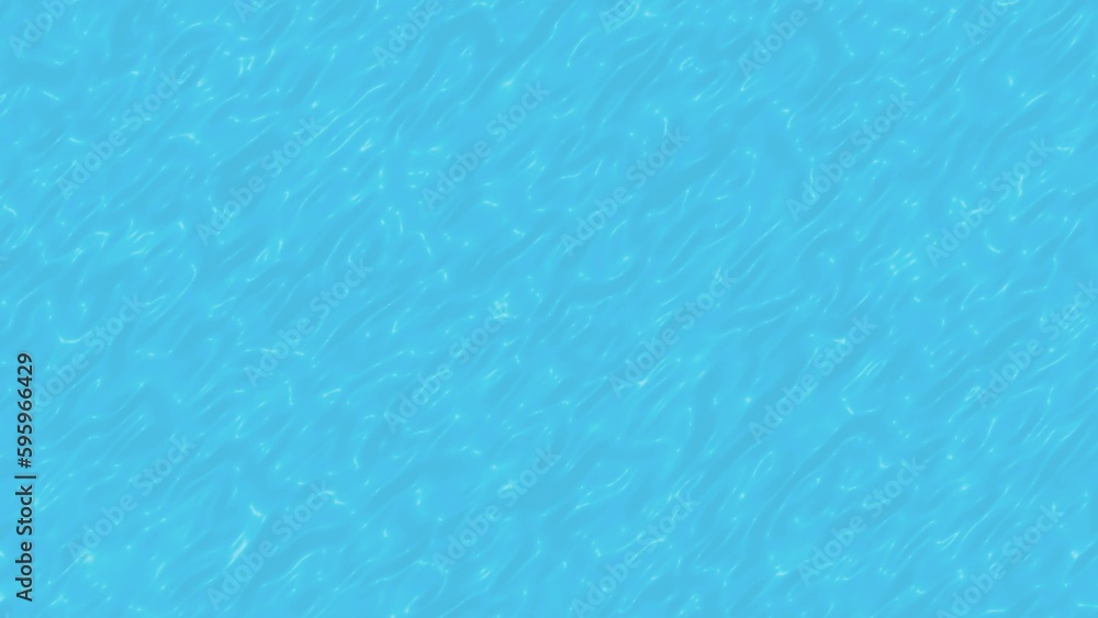 Sea surface animation. Swimming pool design. Beautiful blue water with ripples on the water surface.