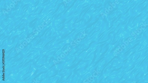 Sea surface animation. Swimming pool design. Beautiful blue water with ripples on the water surface.