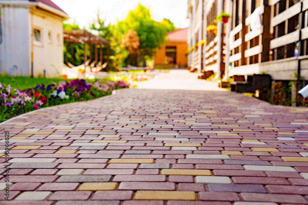 surface texture Paving slabs made of bricks 