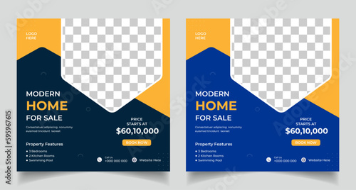 Real estate social media post and Instagram web banner template