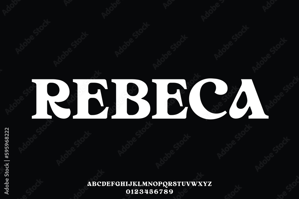 Elegant curved serif style display font vector Elegant curved serif style display font vector