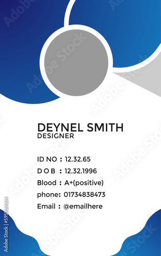 Modern and creative company employee id card design bundle | office staff identity card template design