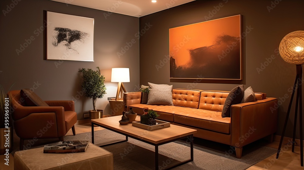 modern living room. Created with generative technology. modern living room. Created with generative technology.