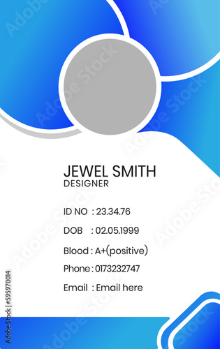 Modern and minimalist id card template | Creative id card design for your company employee,membership,identification,event,back,stage,registration,access,print,flat,colours,vector,graphic,set,templat,