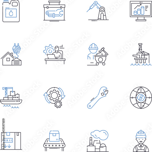 Entry line icons collection. Access, Gate, Introduction, Arrival, Admission, Entrance, Way in vector and linear illustration. Entryway,Passage,Portal outline signs set