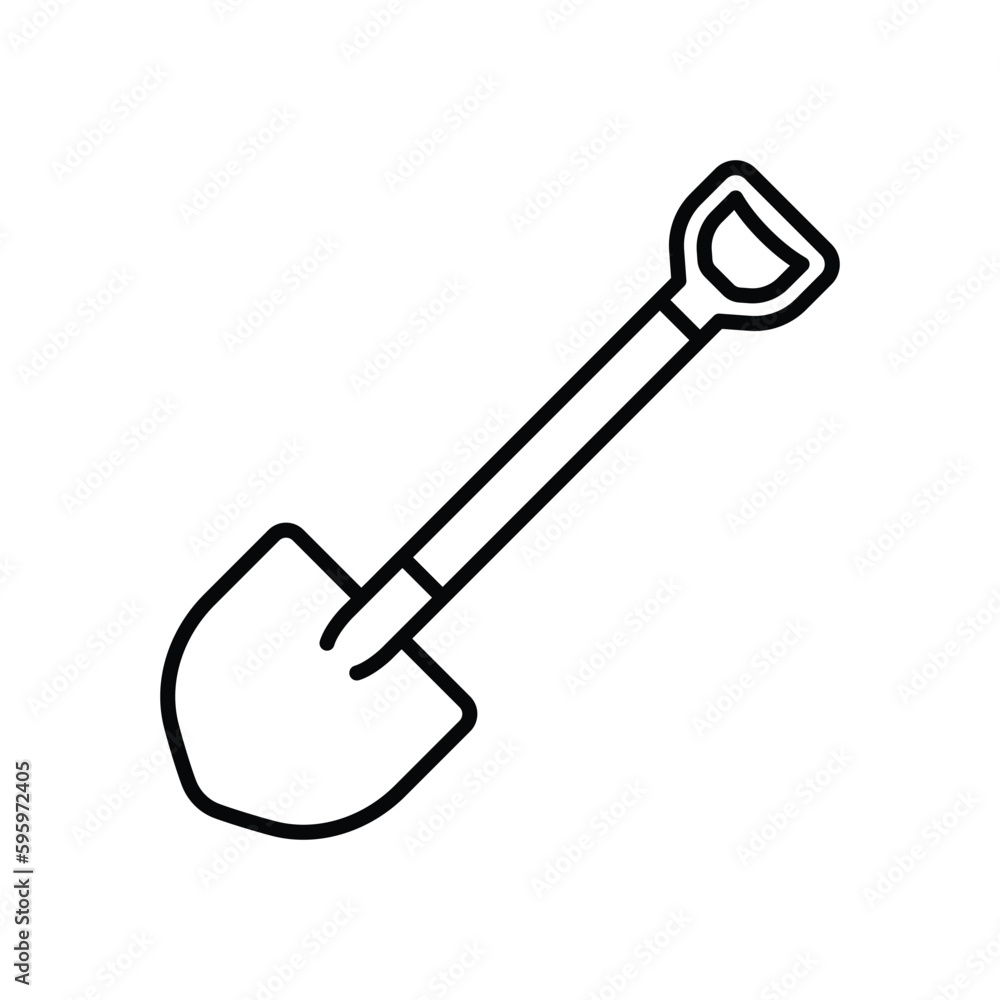 Shovel icon vector on trendy design Shovel icon vector on trendy design