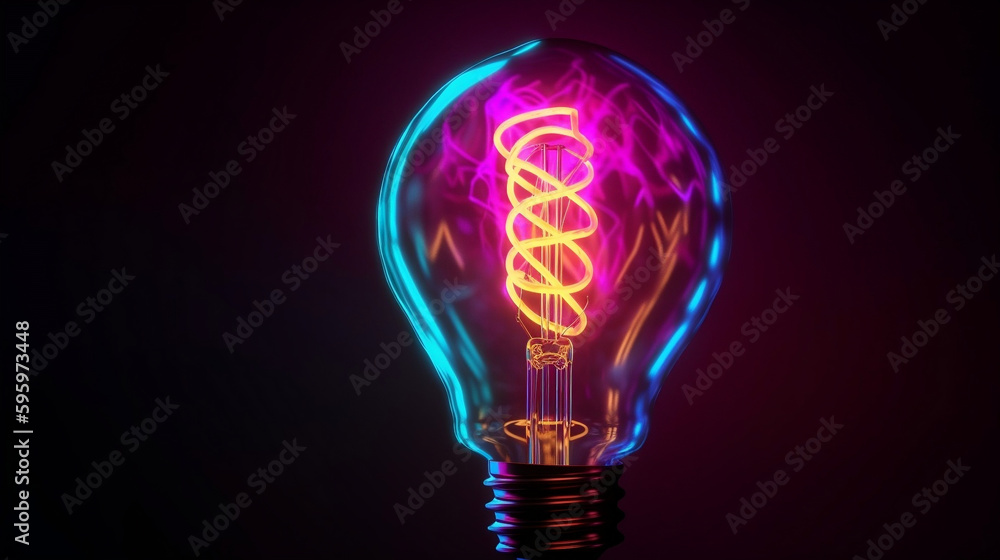 light bulb on black background light bulb on black background