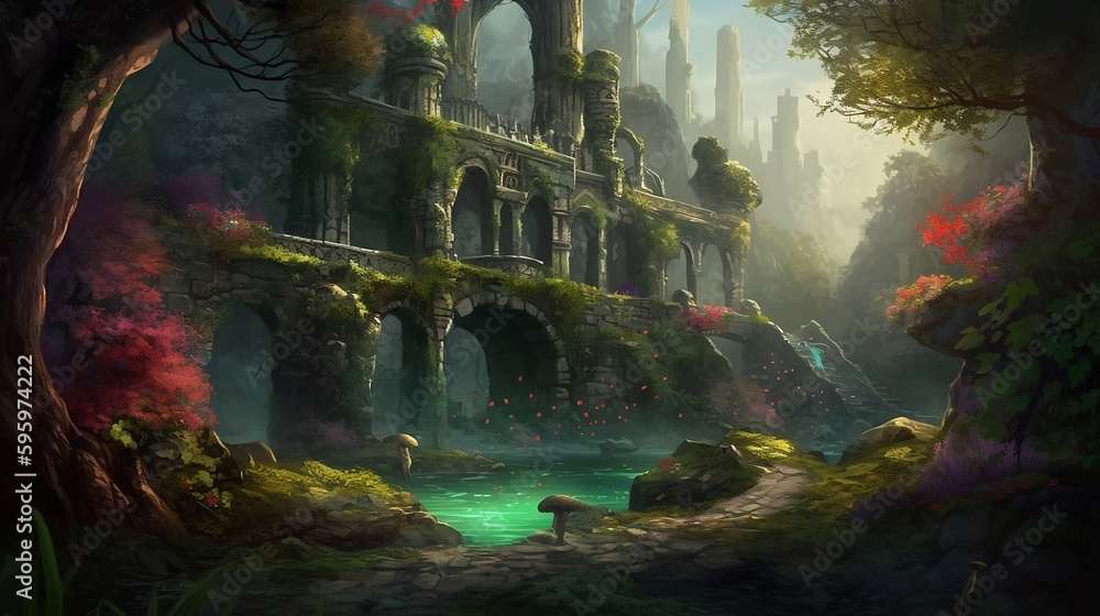 AI Generated Art of "Lost in the Enchanted Forest": a stunning fantasy ...