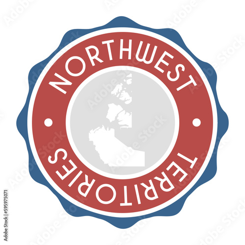 Northwest Territories, Canada Badge Map Vector Seal Vector Sign. National Symbol Country Stamp Design Icon Label.  photo