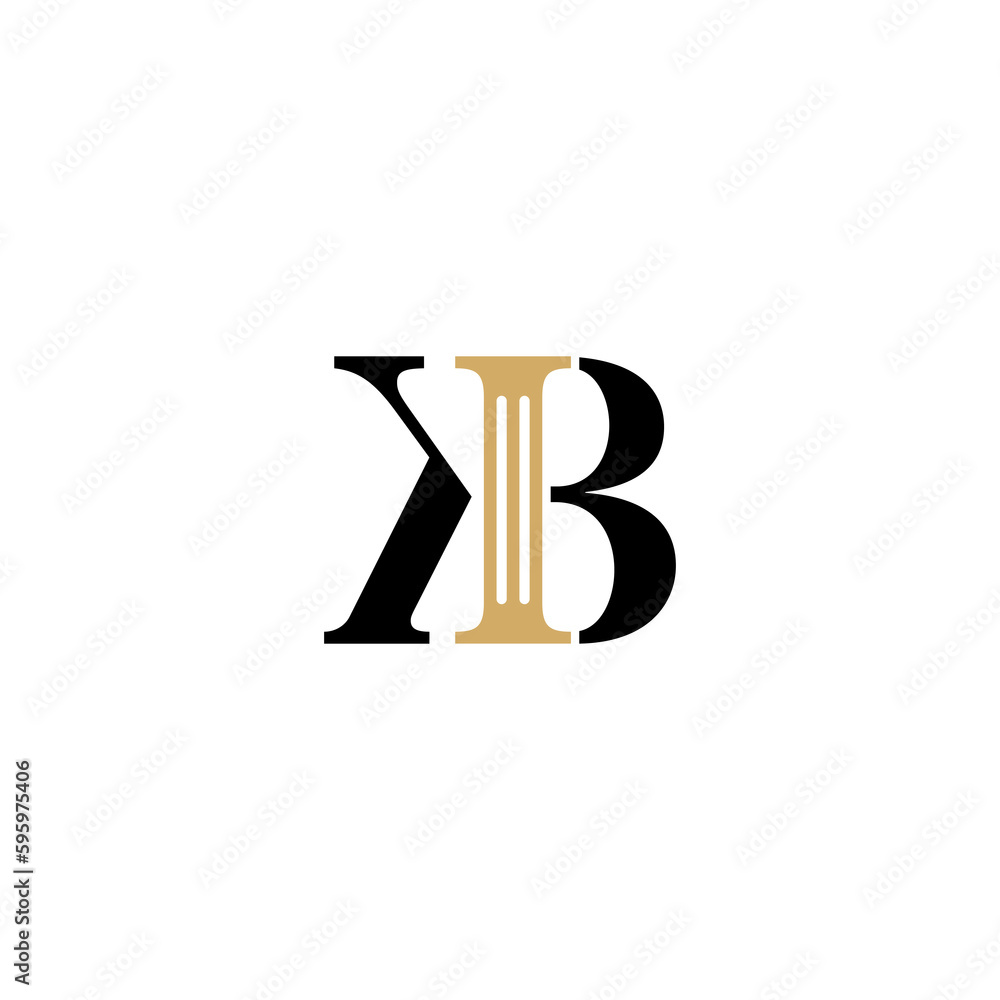 Letters KB and Pillar Logo Theme 005 Letters KB and Pillar Logo Theme 005