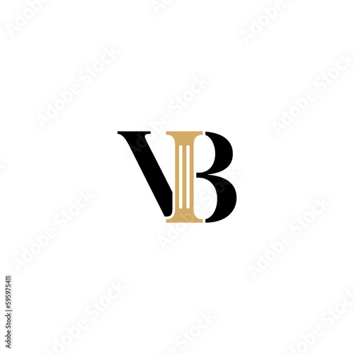 Letters VB and Pillar Logo Theme 005