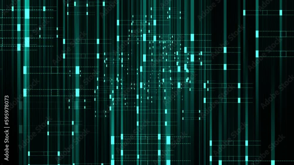Matrix of light grid travels at speed in cyberspace animation Matrix of light grid travels at speed in cyberspace animation
