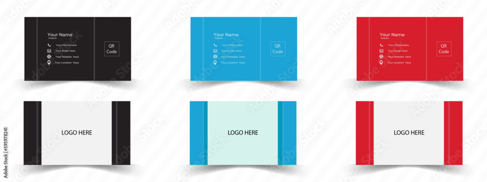 Double-sided creative business card vector design template, modern business card print templates, 
    Clean Corporate Business Card Layout, Modern and simple business card design.
