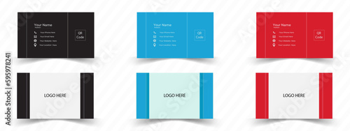 Double-sided creative business card vector design template, modern business card print templates, Clean Corporate Business Card Layout, Modern and simple business card design. 