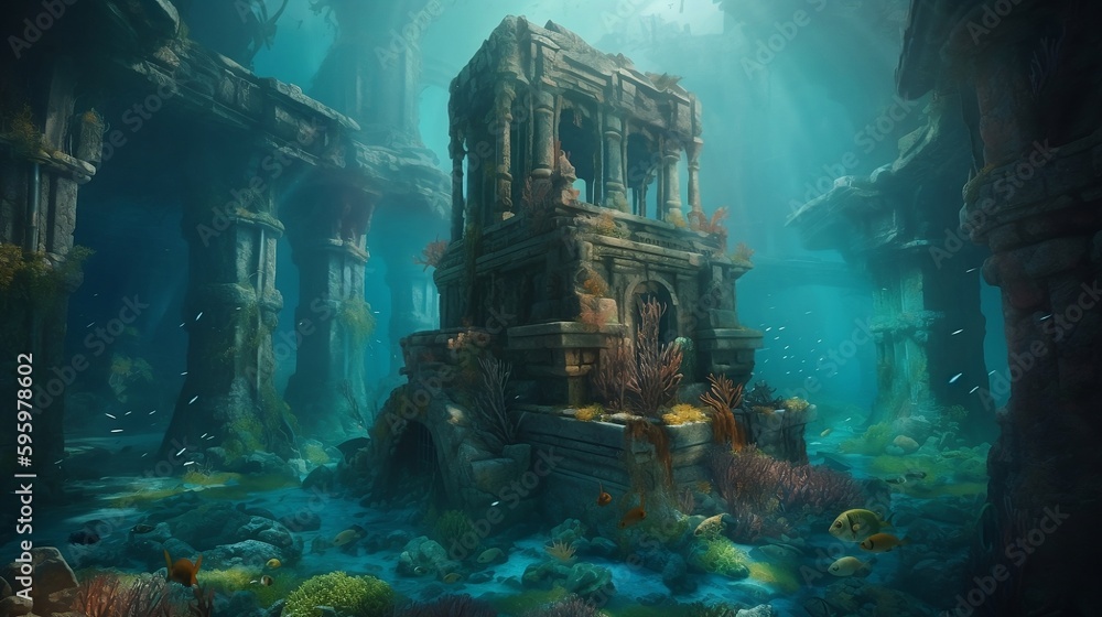 Ai Generated Of The Sunken City Imagine A World Where Ancient