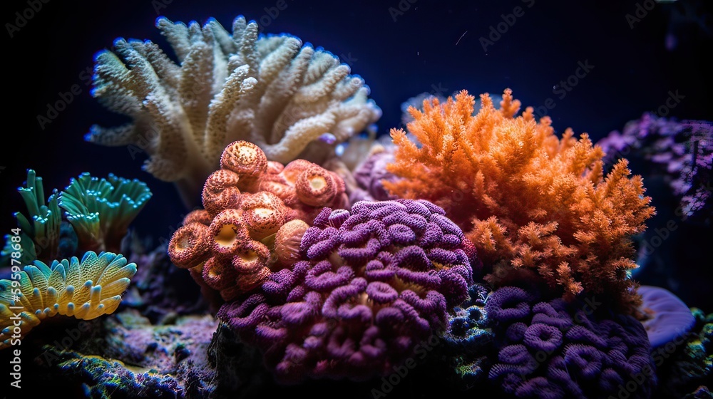 Obraz premium coral reef. Created with generative technology.