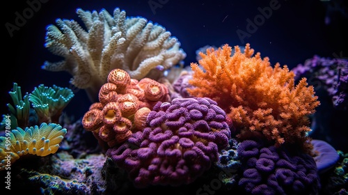 coral reef. Created with generative technology.
