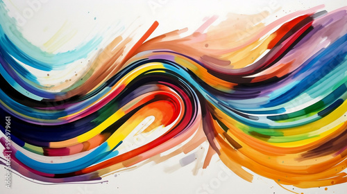 Colorful abstract painting pattern new quality universal colorful technology stock image illustration design generative ai