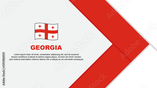 Georgia Flag Abstract Background Design Template. Georgia Independence Day Banner Cartoon Vector Illustration. Georgia Cartoon
