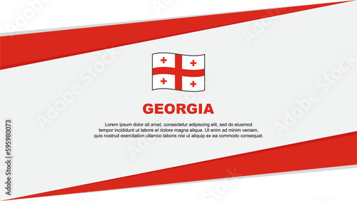 Georgia Flag Abstract Background Design Template. Georgia Independence Day Banner Cartoon Vector Illustration. Georgia Design
